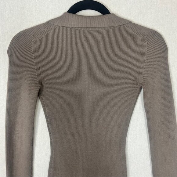 Wilfred Aritzia Cove ribbed collar button up sweater dress Sz 2XS - Picture 3 of 13